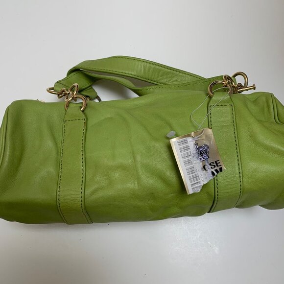 BNWT-Vintage 2006 Juicy Couture Light Green Leather Barrel Bag - Picture 1 of 9